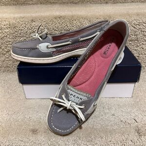 NIB Sperry Angelfish Gray Mesh Boat Shoe